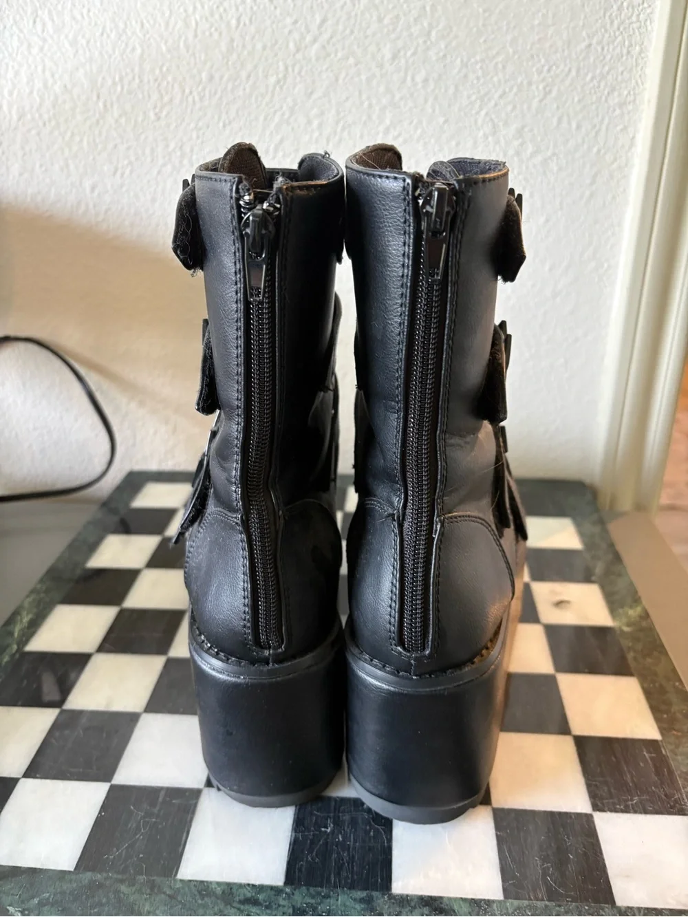 YRU Platform Boots in Black